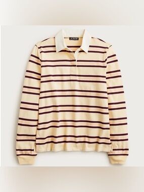 NWT J. Crew New Premium-Weight Classic Rugby Shirt in Jane Stripe - Small